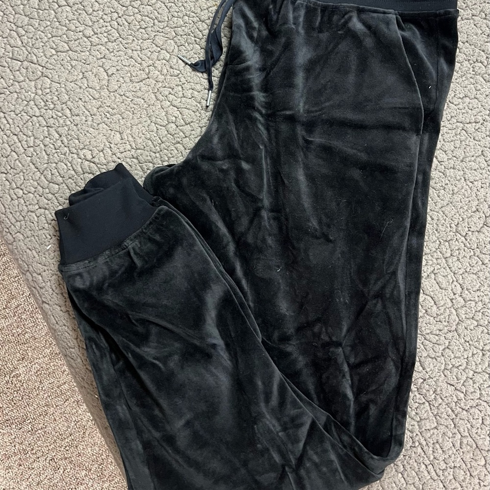 J. Crew Black Velvet Joggers